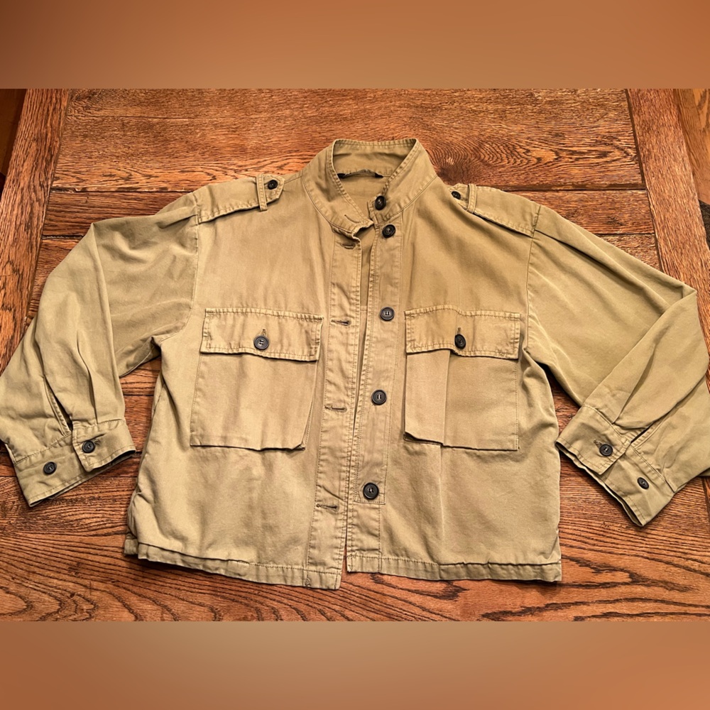 Zara khaki Military Style Jacket